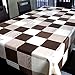 LEEVAN Heavy Weight Vinyl Square Table Cover Wipe Clean PVC Tablecloth Oil-Proof/Waterproof Stain-Resistant-54 x 78 Inch ( Elegant Plaid )