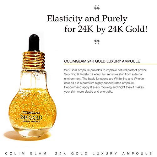 Korean Skin Care - 24K GOLD CCLIMGLAM LUXURY Serum for Face, Anti Aging, Anti Wrinkle, Skin whitening, Face Moisturizer for Dry Skin, Korean K Beauty Facial Serum - 1.76 oz 6 Korean Skin Care - 24K GOLD CCLIMGLAM LUXURY Serum for Face, Anti Aging, Anti Wrinkle, Skin whitening, Face Moisturizer for Dry Skin, Korean K Beauty Facial Serum - 1.76 oz