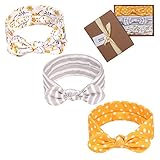 HUIXIANG Baby Girl Headband Bow Turban Infant Toddler Head Band Hair Wrap Accessories