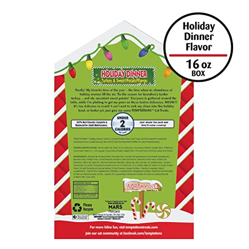 Temptations Classic, Crunchy and Soft Cat Treats, Holiday Dinner Turkey