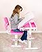 VIVO Pink Height Adjustable Children's Desk and Chair Set | Kids Interactive Workstation