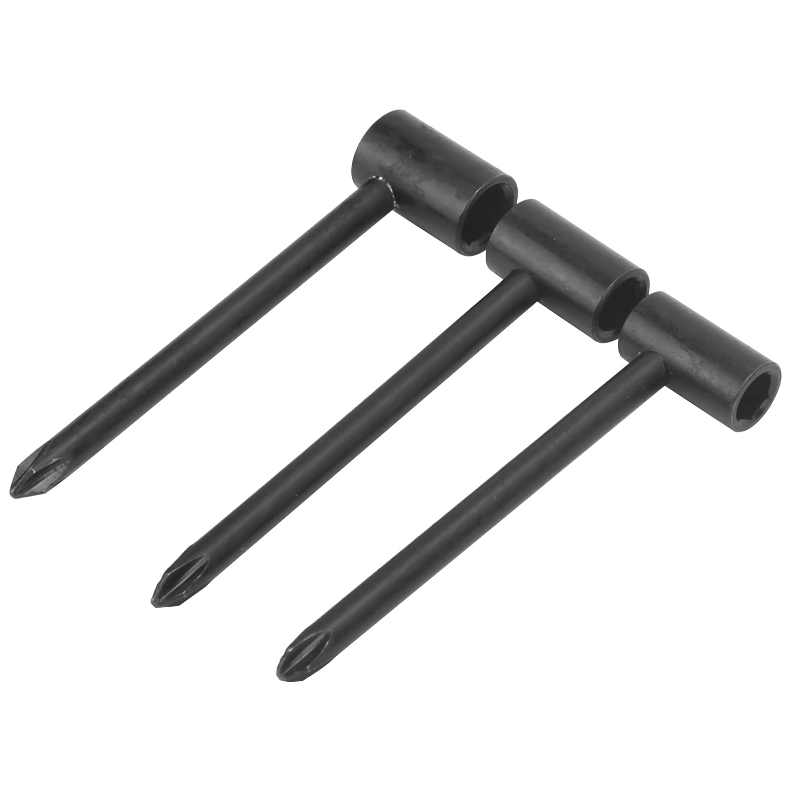 Guitar Neck Adjustment Tool, Smooth 3PCS Truss Rod Wrench for Maintenance(Black 6.35MM+7MM+8MM Three Suits)
