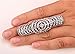 YACQ Women's Double Full Finger Armor Knuckle Long Ring Adjustable Halloween Party Costume Jewelry Accessories Gifts