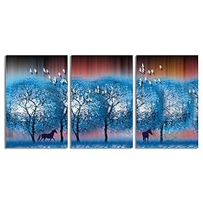 NWT Canvas Wall Art Abstract Forests Painting Artwork...