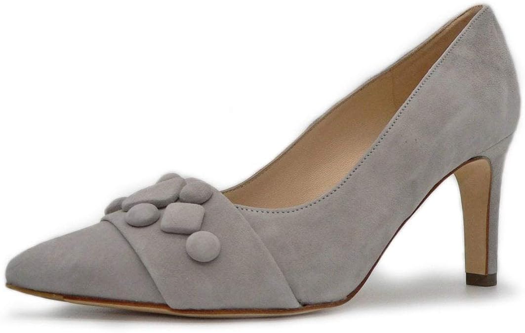 Peter Kaiser Edine Grey Suede Pointed Toe High Heel Court Shoe Amazon