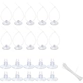 AQUANEAT 20 Pack Aquarium Suction Cups with Clips 3/16" air Hose and Adjustable Zip Ties for Aquarium Fish Tank Decoration Moss Shrimp Nest