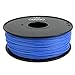 Gizmo Dorks 3mm (2.85mm) ABS Filament 1kg / 2.2lb for 3D Printers, Fluorescent Blue (UV Light)