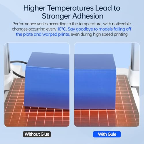 3D Printer Glue for CryoGrip/PEI Build Plate, Strong Adhesion Adhesive for PLA/PETG/ABS/TPU/PET Filaments, No Residue, Fast Drying Liquid Glue for 3D Printing, 60mL