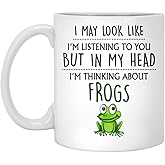 Q.PaddyShops Frog Gift - Funny & Cute Frog Mug for Women & Men - 11oz (MUG-EG9X8FMUEF-11oz)