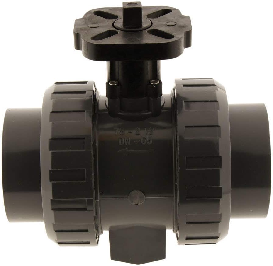 32mm PVC Ball Valve ISO-Top True Union Solvent Socket - PB