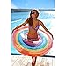 XFunino Pool Floats for Adults Pool Inflatables Large Size Swimming Ring 47'' Colorful Rainbow Thick Pool Rafts and Floats for Adults