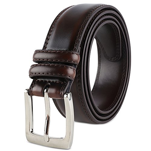 Men's Dress Belt ALL Genuine Leather 1.35 Size Cognac 38