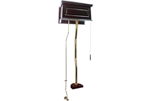 Renovators Supply Manufacturing Dark Oak High Tank Toilet Conversion Kit With Brass Plated Z Pipe And Mounting Hardware