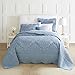BrylaneHome Amelia Bedspread (Ashley Blue,King)