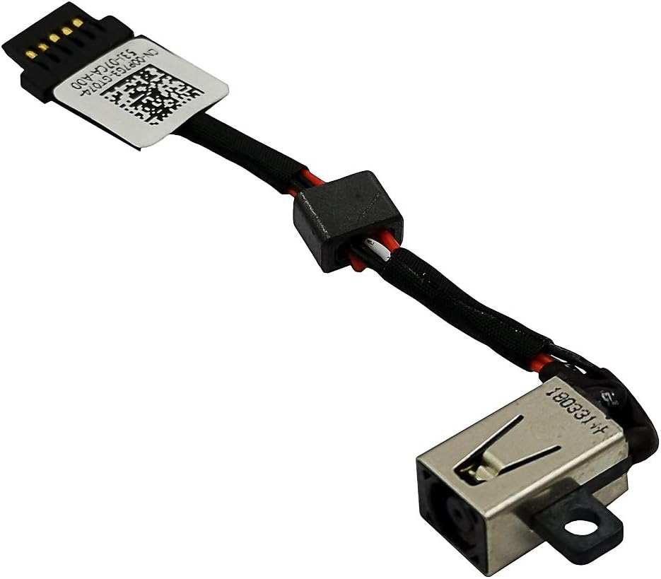 Replacement AC DC Power Input Jack w/Cable Harness for Dell XPS 13 9343 9350 9360 P/N: 0P7G3 CN-00P7G3 Compatible Part Number 0P7G3 CN-00P7G3 (5 Pins)