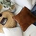 Home Brilliant Pillow Cover 26x26 Plush Solid Faux Fur Euro Sham, 66x66 cm 26 x 26 inch, White