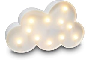 AUSAYE 3D Cloud Lamp Decortive LED Sign Night Lights for Kids Adults, Baby Nursery, Birthday Party, Holiday Decorations,Kid's Room Decor NightLight