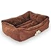 Sofantex Pet Bed - Fit Medium Sized Dog / Fat Cat, Machine Washable, Ultra Soft Pet Sofa - Dark Coffee