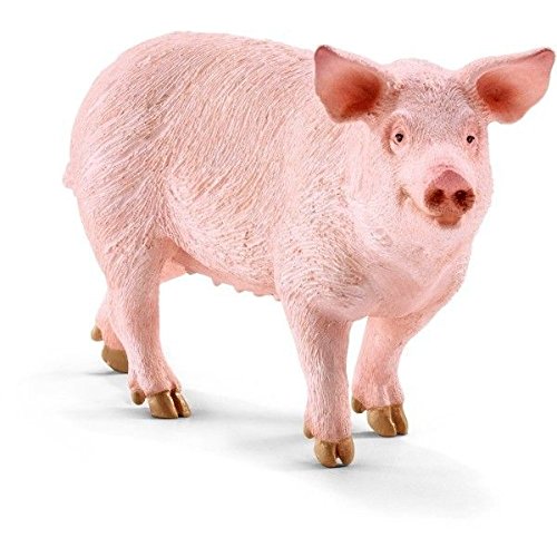 Schleich Farm World Pig Educational Figurine for Kids Ages 3-8
