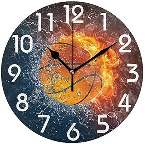 AmyyEden - Reloj de Pared Redondo de Madera con diseño de ...