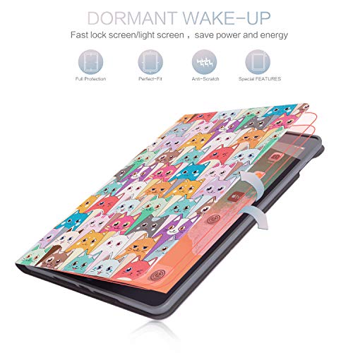 Ipad 7Th Generation Case Lalumix Lovely Cat Ipad 10.2 Case 2019 Smart Shell Stand Cover Soft TPU Hard Back Protector with Auto Wake/Sleep for Tablet Case