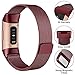 CAVN Compatible Fitbit Charge 3 / Charge 3 SE Bands Women Men Small Large, Metal Milanese Loop Stainless Steel Replacement Accessories Straps Bracelet Compatible Fitbit Charge 3 Fitness Tracker