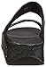 FitFlop Women's Lulu Shimmersuede Slide Sandal, Black, 8 M US