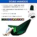 Yes4All Lightweight Double Camping Hammock with Strap & Carry Bag – Nylon Parachute Hammock / Lightweight Portable Hammock for Camping, Hiking (Green)
