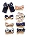 Belle Beau Baby Girls' Hair Bows, Hair Clips Set, Ribbon Lined Alligator Hair Clips