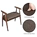 VASAGLE Shoe Bench, Upholstered Vanity Stool with Armrests, Solid Rubberwood Frame, Load Capacity 286 lb, for Entryway, Bedroom, Living Room, Saddle Brown URSB01BR