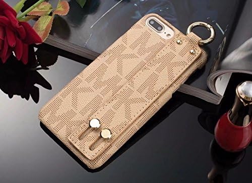 GIBBON iPhone6/7/8 Plus - US Fast Deliver Guarantee FBA- New Elegant Luxury Designer PU Leather Wristband Style Cover Case For Apple iPhone 6PLUS 7PLUS 8PLUS ONLY (M Beige)