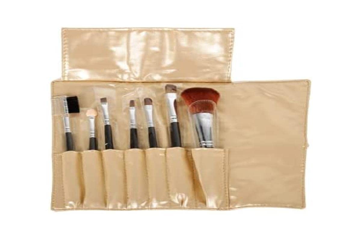 BIFULL TIKA Gold 7 Brushes Makeup Case, Single, Standard