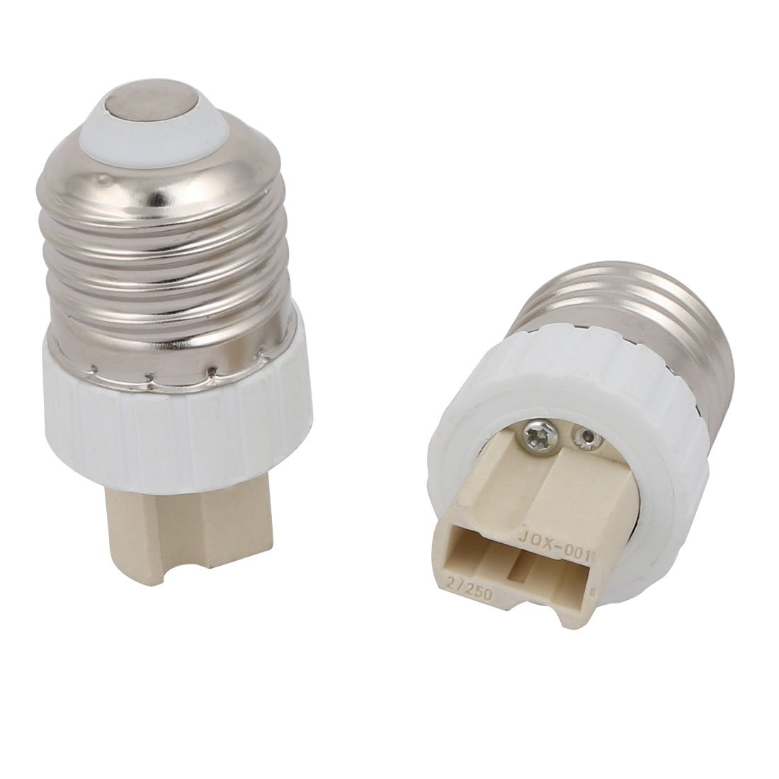Sourcingmap 2pcs E27 to G9 Extender Adapter Converter Lamp Bulb Socket Holder White
