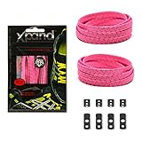 Xpand No Tie Shoelaces System with Reflective Elastic Laces - Neon Pink - One Size Fits All Adult and Kids Shoes