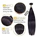 QTHAIR 14A Brazilian Virgin Hair Straight Human Hair (18/20/22 Inch, 300g) 100% Unprocessed Straight Brazilian Virgin Human Hair Weave Natural Black Color Brazilian Straight Hair Bundles