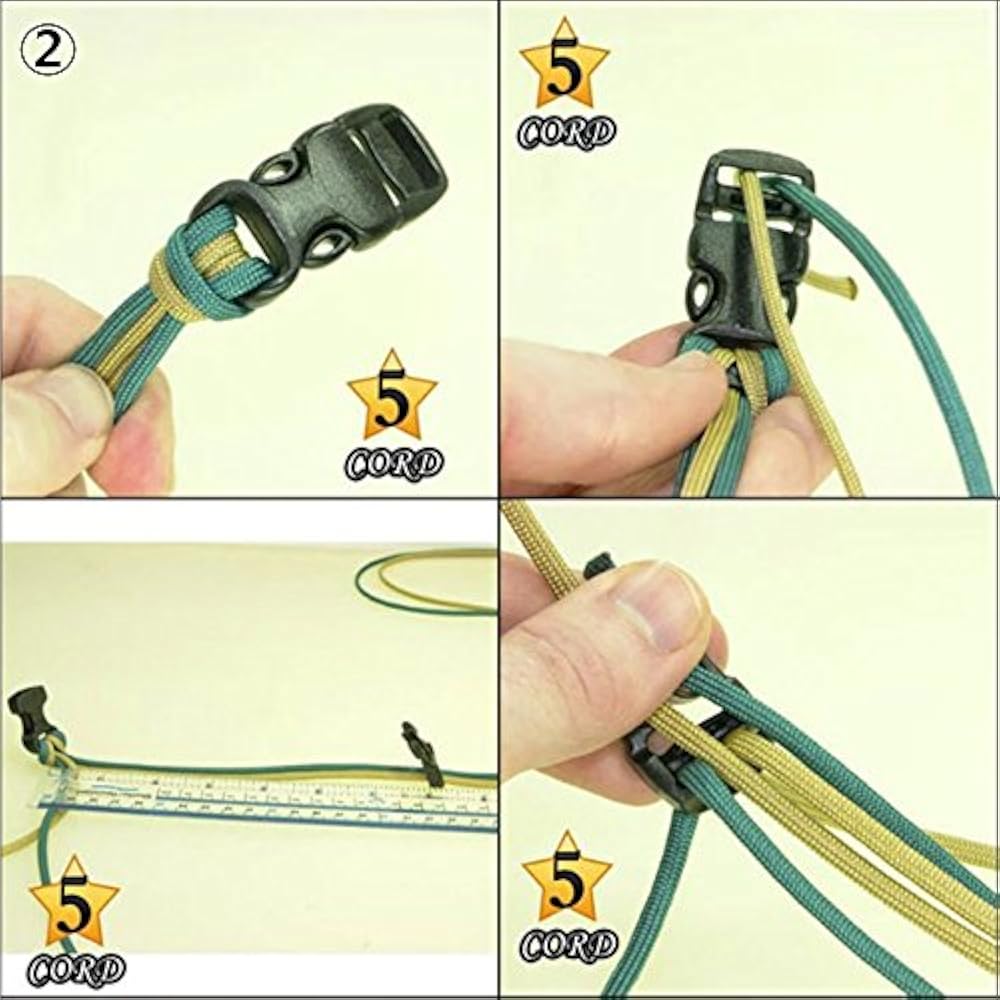 Adjustable Length Paracord Jig Bracelet Maker Wooden FrameParacord