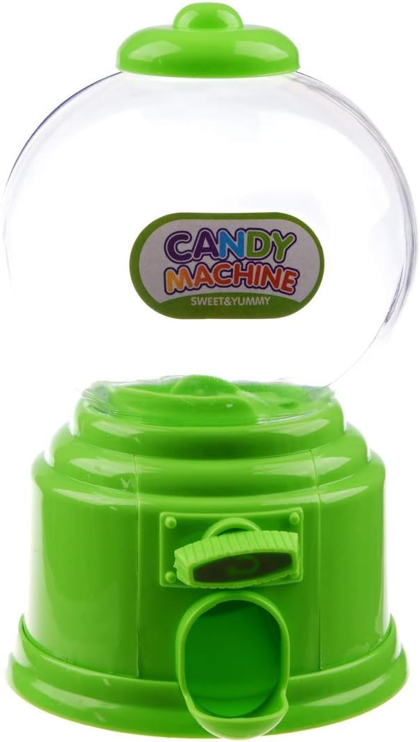 Candy Machine - Home Plastic Candy Machine Money Bank Gift Storage Box Presents Lover Green - Rings Capsules Magic Money Gumballs Nostalgia Adults Office Activated Rack Vinyles Shooter Balls Ma