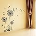 Dooboe Dandelion Wall Decal - Wall Stickers Dandelion Art Decor- Vinyl Large Peel and Stick Removable Mural