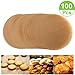 Unbleached Parchment Paper Cookie Baking Sheets,8 Inch Premium Brown Non-Stick Parchment Paper Liners for Round Cake Pans Circle, 100 Count