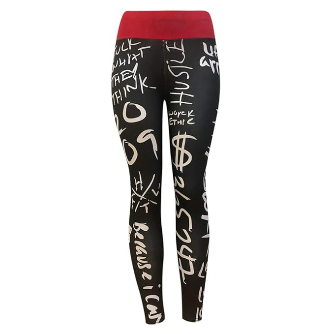 Orangeskycn Womens Stretchy High Waist Yoga Tummy Control Workout Pants 4 Way Tights Leggings