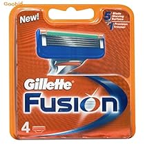Gillette 16284 Fusion Manual Refill Cartridges, 4 Count