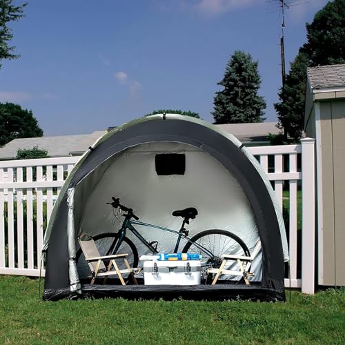 THE WHITE SHOP Bike Storage Shed Tent,Outdoor Portable Bicycle Storage Sheds,Bike Covers Shelter for Motorcycle,Garden Tools,Toys,Lawn Mover