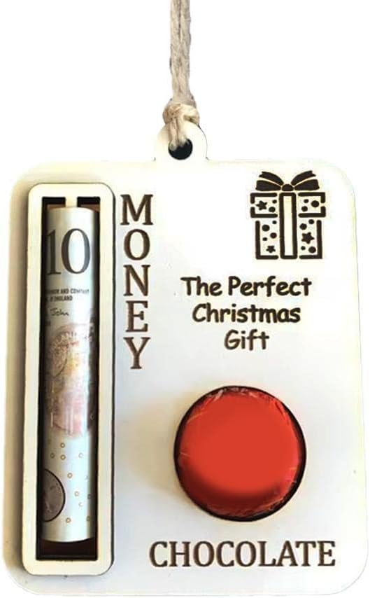 Tree Stands - Christmas Unique Money Holder Handmade Wooden Money Card Hanging Decoration Xmas Tree Ornaments Pendant Funny Christmas Money Cash Gift