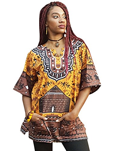 Gye Nyame Traditional African Print Dashiki Top