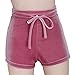 VANCOL Women's High Waist Velvet Shorts
