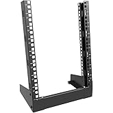 QiaoYoubang 8U Small Desktop Network Rack, 10 inch Mini Open Frame Desktop Cabinet for 10 inch Network, Servers, Audio, Video and Studio Equipment Free Standing Home Office Rack (8U)