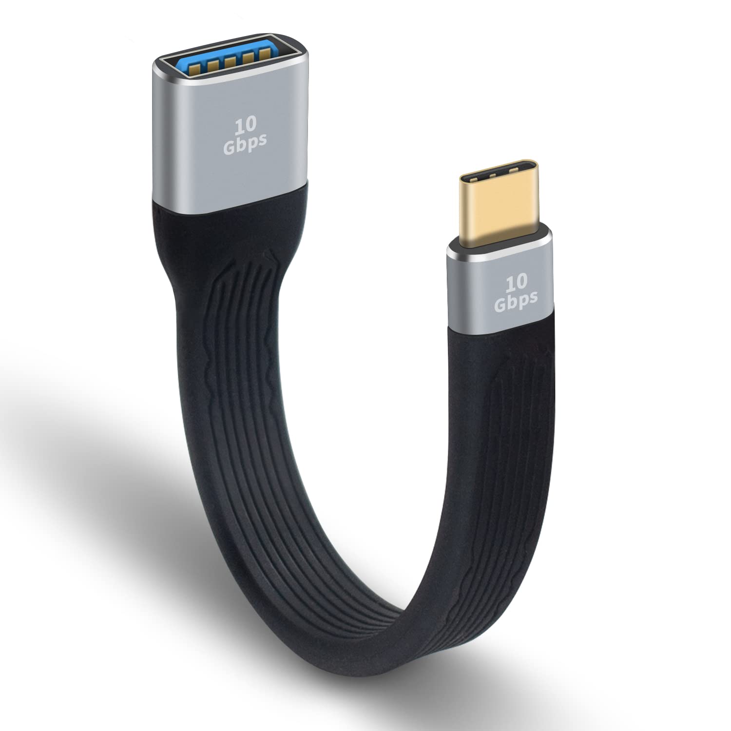 Maxhood USB C to USB Adapter, USB C to USB 3.0 Adapter, 10Gbps USB C Male to USB 3.0 Female Cable, Thunderbolt3 to USB 3.0 Flat Cable for PC & Laptop, 13cm