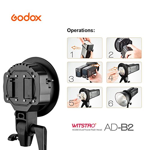 image for Godox AD-B2 Dual Power Twin Head Bowens Mount to Install 2 Godox AD200