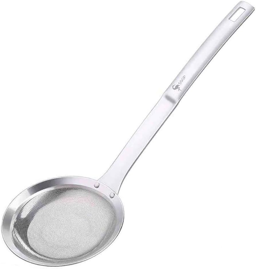 Bonwete 1pcs Stainless Steel Kitchen Fine Mesh Strainer Skimmer Ladle