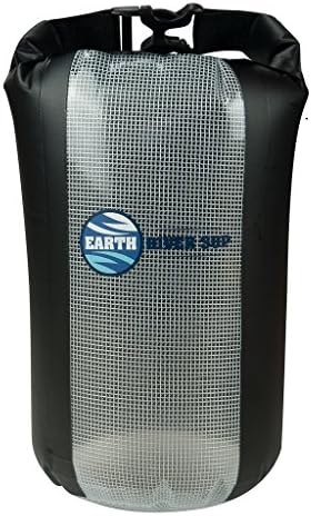 Earth River SUP Dry Bag - Secure Waterproof Bag Inc. Secure Clip &amp; Transparent Front Panel (5 Liter Black)